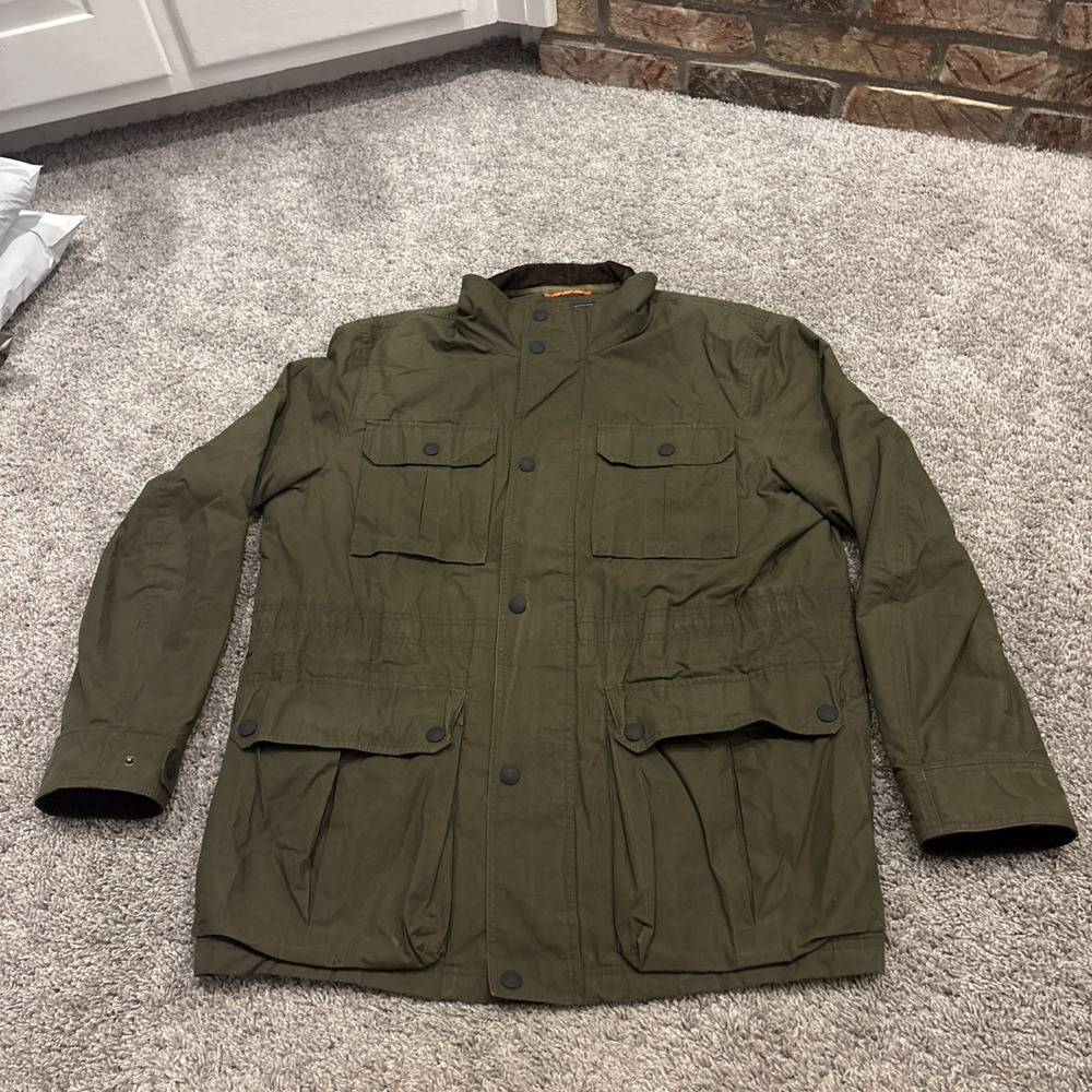 VINEYARD VINES GREEN HALLEY STEVENSONS COTTON WAX STYLE JACKET SIZE LARGE RARE